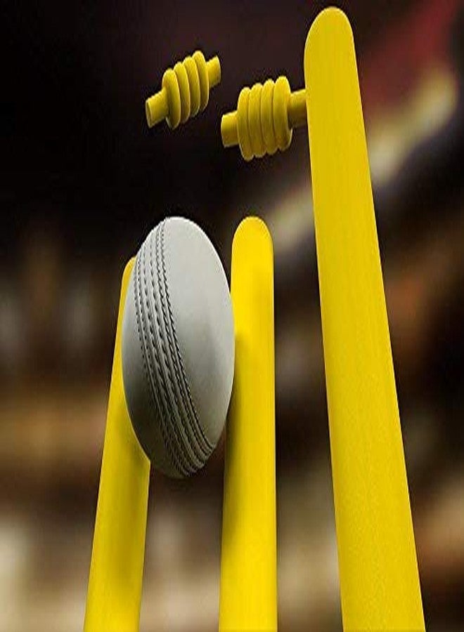 Forgesy Kid's Plastic Cricket Stump Wicket Set (Yellow) - Image 4