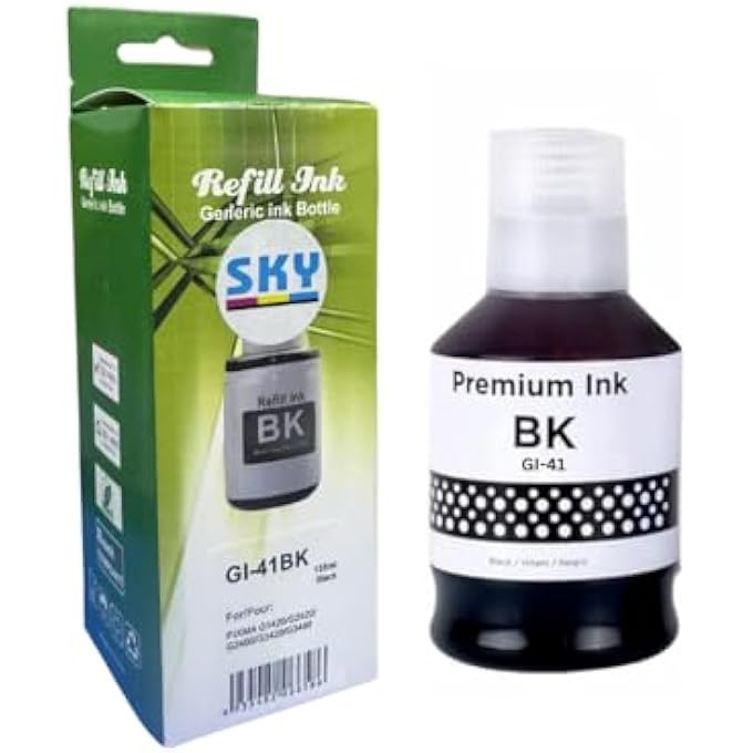 GI-41 BLACK 135ML INK BOTTLE FOR PIXMA G1420, G2420, G3420, G2460, G3460, G3470 - Image 1