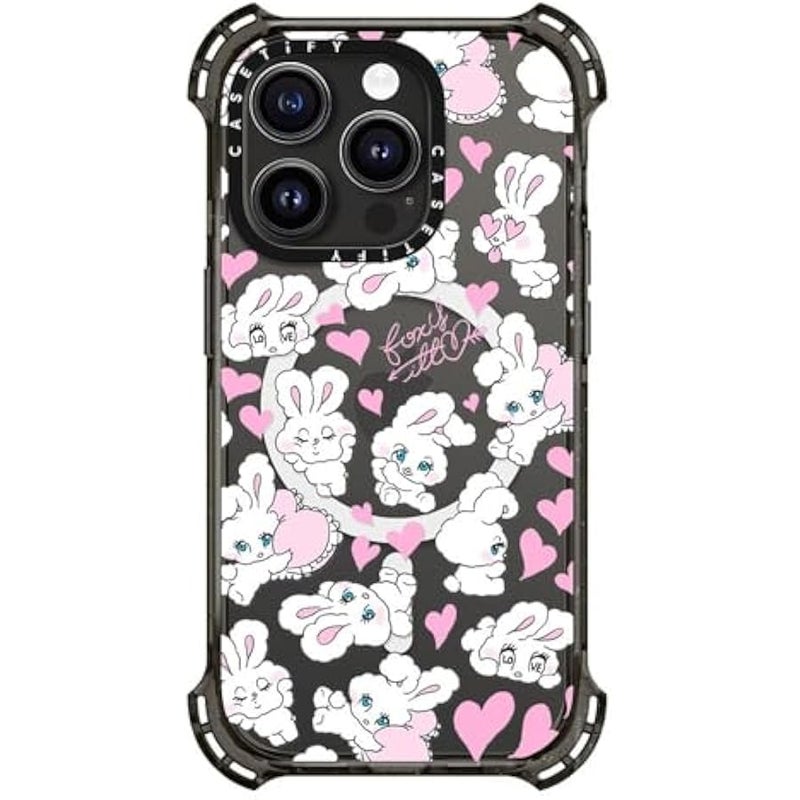 Casetify Bounce iPhone 15 Pro Case 【6X Military Grade Drop Tested / 21.3ft Drop Protection/Compatible with Magsafe】 - Cute Prints - Sweetheart Mix - Clear Black - Image 4