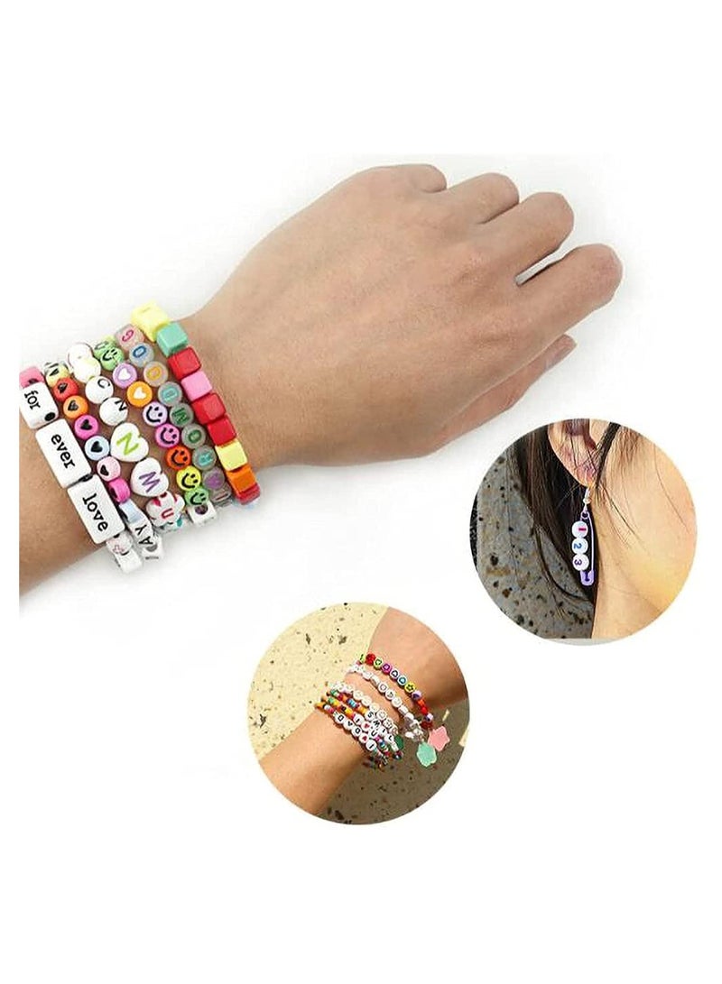 SYOSI Luminous Beads, 100 Pcs Luminous Beads, Acrylic Heart Beads Flat Beads Glow in The Dark Beads Colorful DIY Print Beads for Bracelets Necklace Jewelry Making Supplies - Image 2