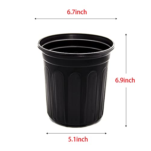 HECTOLIFE 50-Pack 1 Gallon Flexible Flower Plant Nursery Pots, Thickened Soft Plastic Seed Starting Container for Succulents, Seedlings, Cuttings, Transplanting,(Black) - Image 2