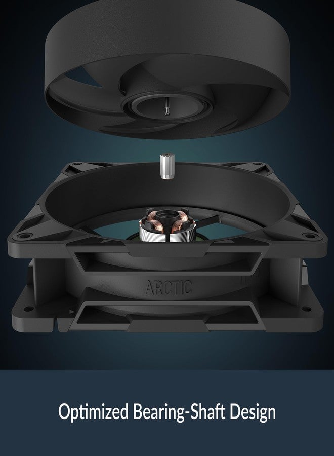 ARCTIC P14 Pro Reverse - 3 Pack - 140 mm Premium Fan with Reverse Airflow, PWM Fan with Y Cable Splitter, 400-2650 RPM, 0 RPM <5% PWM, hydrodynamic Bearing, 4-Pin - Black - Image 3