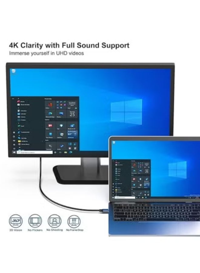 كابل USB-C إلى DisplayPort بطول 4.5 متر – دعم عرض 8K@60Hz و4K@144Hz بجودة فائقة وسرعة عالية - Image 4