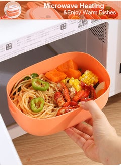 Perfii Bento Lunch Box for Kids Lunch Box with Hidden Handle Food Container Microwavable Bento Box Detachable Large Capacity Lunchbox 1600ML  - Image 4