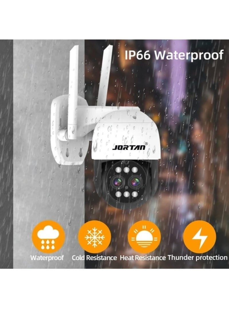 JORTAN 6MP WiFi Outdoor PTZ Security Camera, 6X Zoom, 360° Pan Tilt Control, Motion Detection & Auto Tracking, 2-Way Audio, Color Night Vision, IP66 Waterproof - Image 4