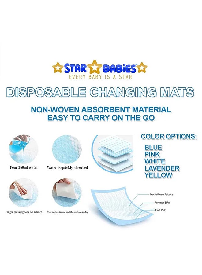 A to Z - Disposable Changing Mat size (45cm x 60cm) Large- Premium Quality for Baby Soft Ultra Absorbent Waterproof - Pack of 120 - Pink - Image 3