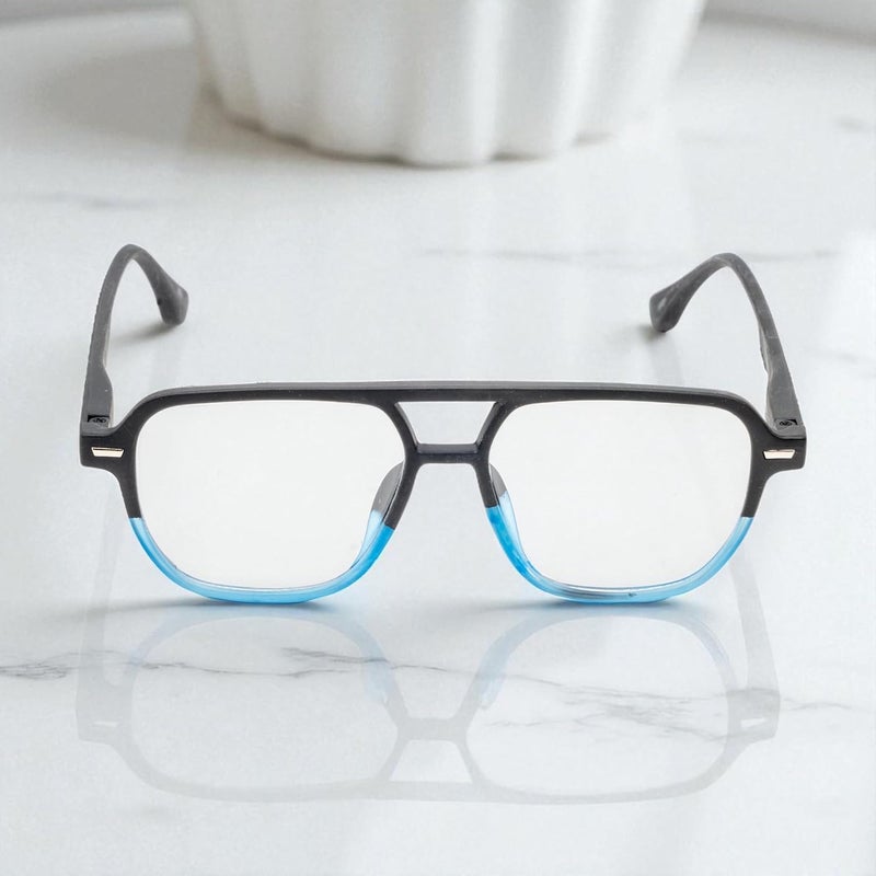 LENS+ Lensplus Aviator TR Full Rim Eyeglasses with Blue Cut Lightweight Unisex Eyewear for Men & Women | Stylish Computer & Daily Use Frame - Image 2