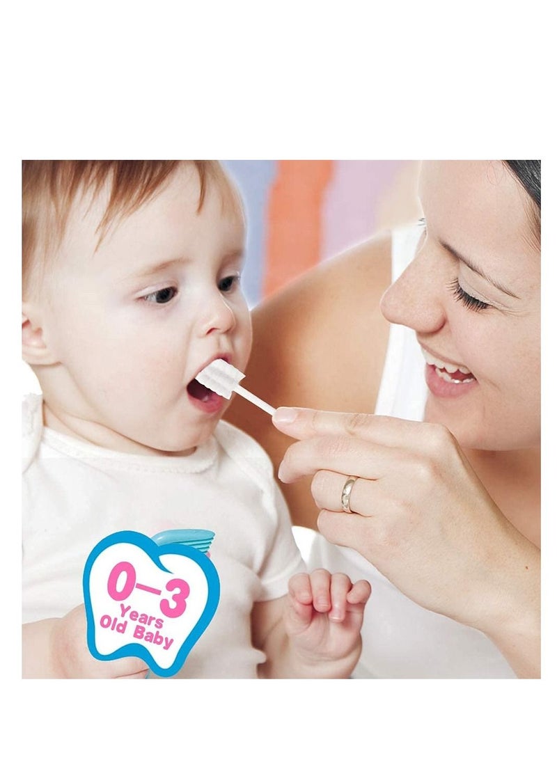 SYOSI Baby Toothbrush Baby Teeth Cleaning Newborn Baby Tongue Cleaner with Paper Handle, Infant Toothbrush Disposable for Tongue, Mouth, Teeth, Gums Dental Care for 0-36 Month Baby 10 Pcs - Image 2