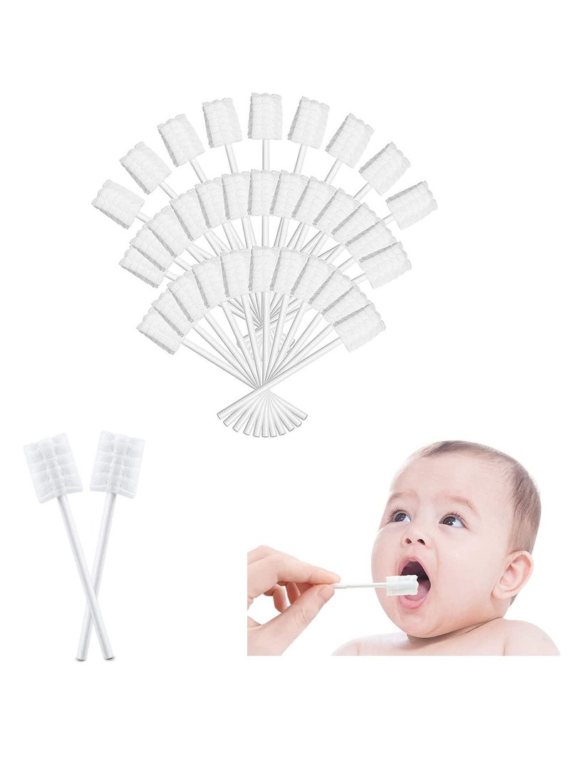 SYOSI Baby Toothbrush Baby Teeth Cleaning Newborn Baby Tongue Cleaner with Paper Handle, Infant Toothbrush Disposable for Tongue, Mouth, Teeth, Gums Dental Care for 0-36 Month Baby 10 Pcs - Image 1