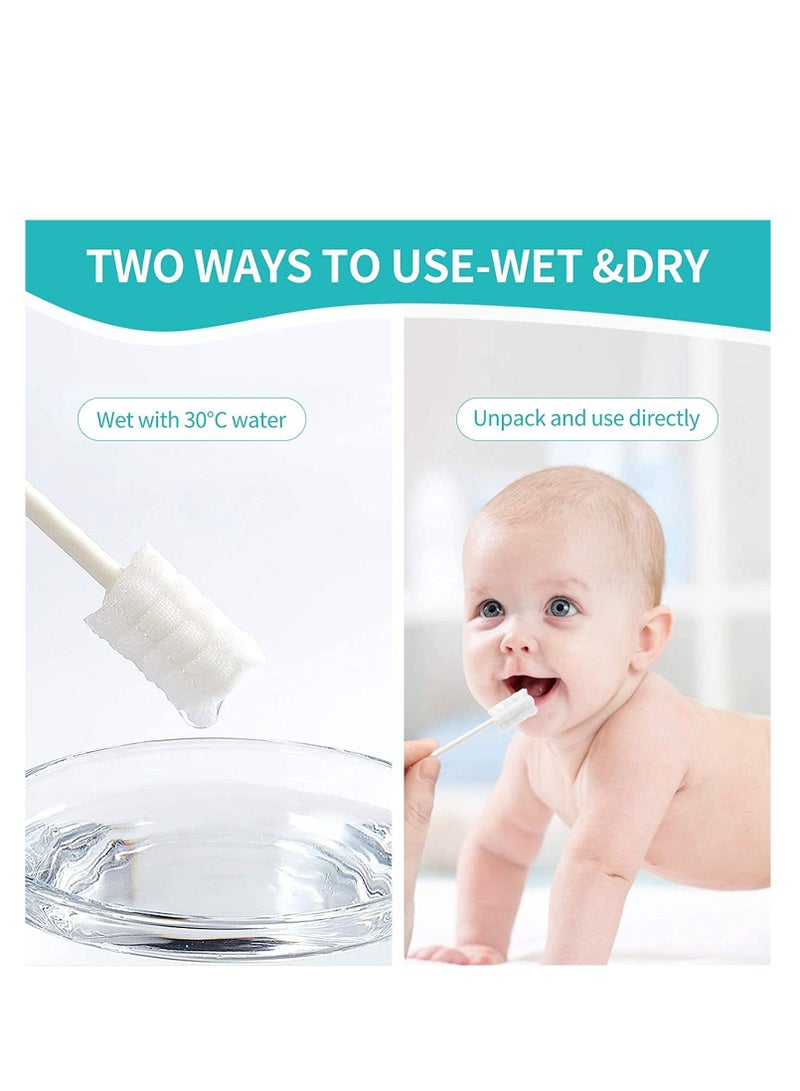 SYOSI Baby Toothbrush Baby Teeth Cleaning Newborn Baby Tongue Cleaner with Paper Handle, Infant Toothbrush Disposable for Tongue, Mouth, Teeth, Gums Dental Care for 0-36 Month Baby 10 Pcs - Image 4