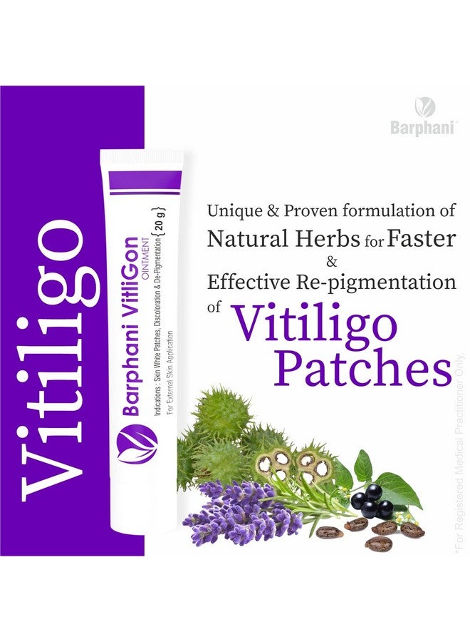 Barphani VitliGon -100% Natural Ayurvedic Vitiligo Cream Super Effective on Vitiligo White Patches Discoloration of Skin Safed Daag Leukoderma 120g - Image 2