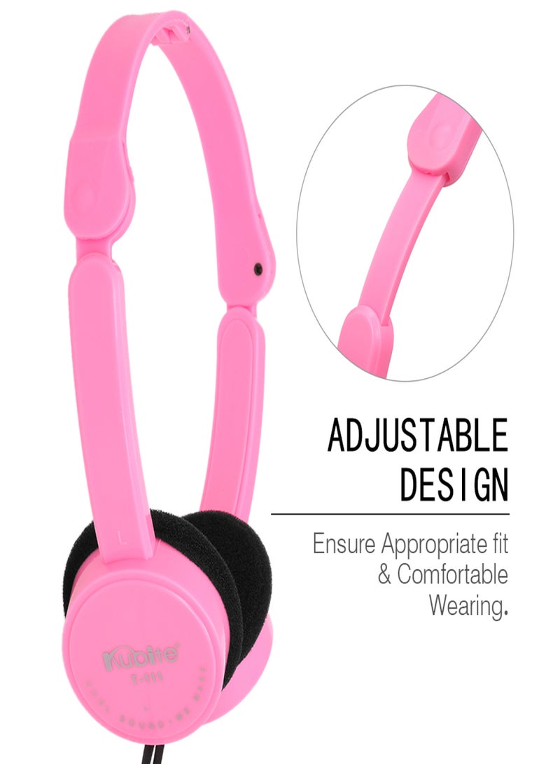 KUBITE T-111 3.5mm Wired Over-ear Headphones Foldable Sports Headset Portable Music Gaming Earphones w/ Microphone for Kids MP4 MP3 Smartphones Laptop Tablet PC - Image 5