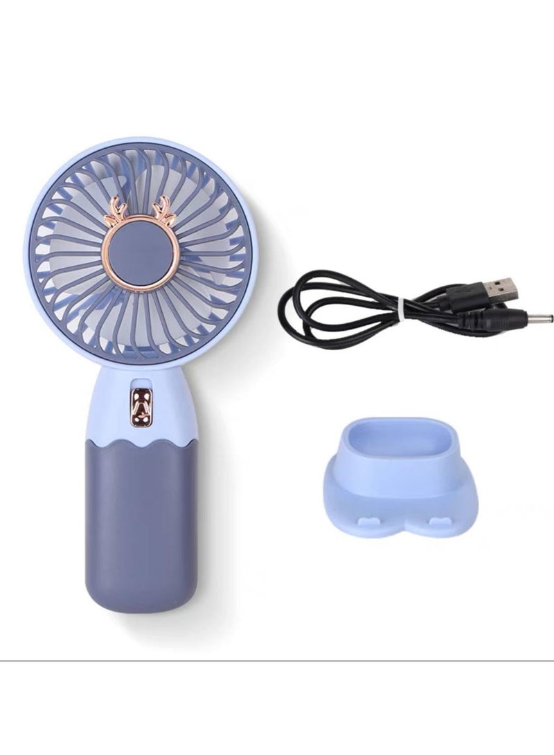 مروحة صغيرة محمولة صيفية قابلة لإعادة الشحن عبر USB ومبرد هواء صغير محمول باليد ومروحة كهربائية صغيرة محمولة باليد
