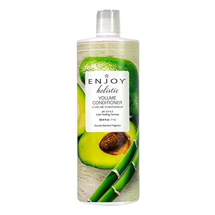 Enjoy Holistic Volume Conditioner - Lightweight Volumizing Conditioner for Fine Hair - Sulfate, Silicone & Paraben Free - Adds Body, Shine & Weightless Moisture - 33.8 Fl Oz - Image 1