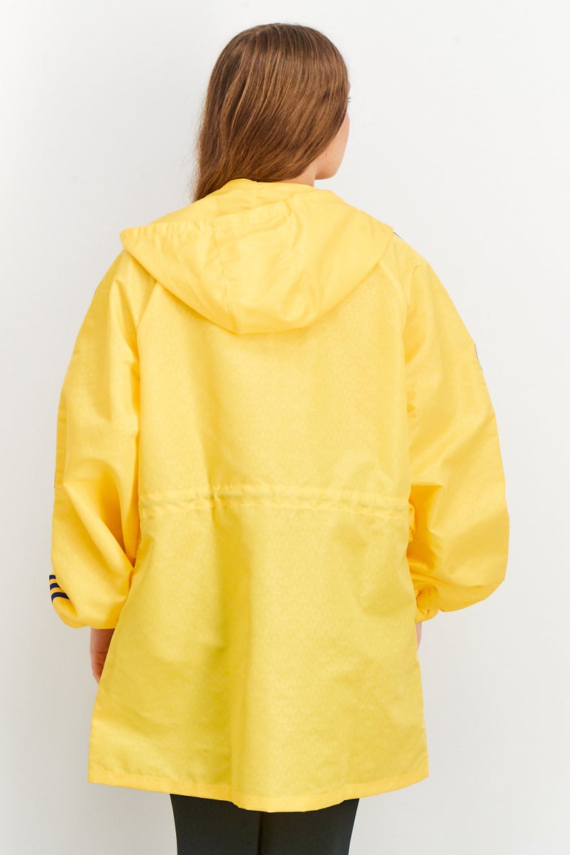 adidas Originals Women Sportswear Fit Long Sleeve Monogram Windbreaker Jacket, Yellow  - Image 2