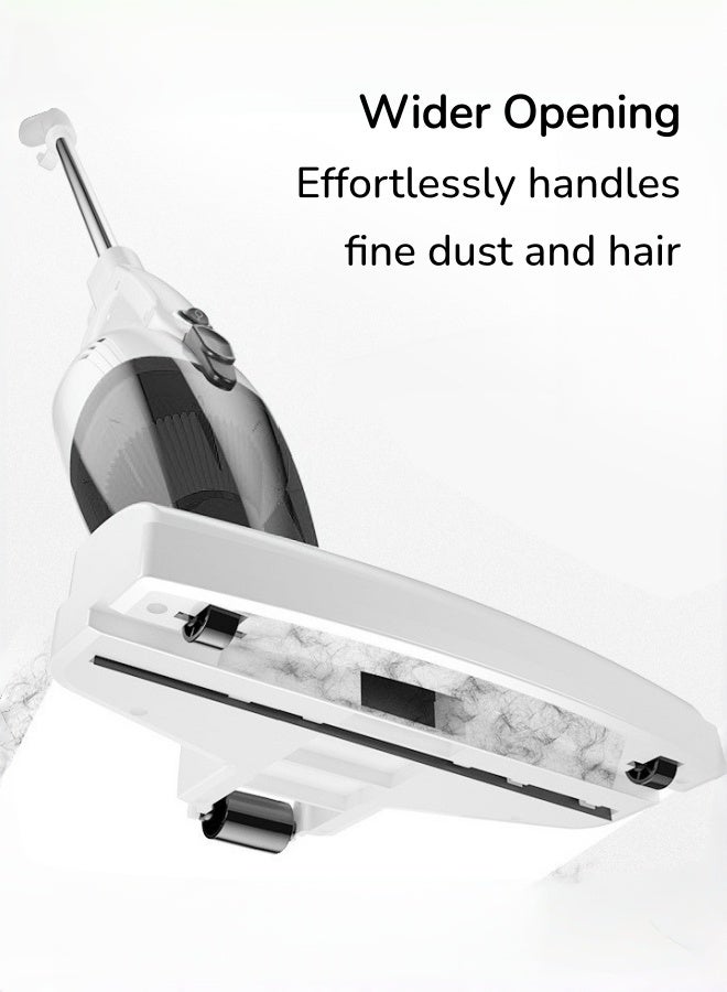 بوليفياز مكنسة كهربائية 3 في 1 مكنسة يدوية طويلة بسلك طوله 5 أمتار خفيفة الوزن وقوية 1000 واط 14000 باسكال شفط 1.2 لتر سعة كبيرة نظام ترشيح مركزي ممتاز للسيارة المنزل المطبخ الشعر - أبيض - Image 2