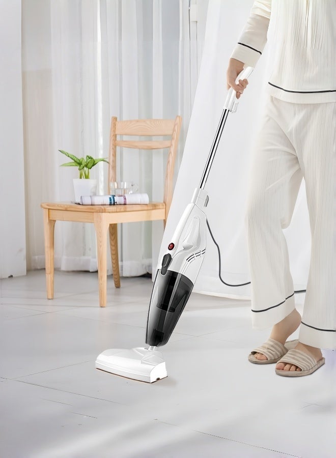 بوليفياز مكنسة كهربائية 3 في 1 مكنسة يدوية طويلة بسلك طوله 5 أمتار خفيفة الوزن وقوية 1000 واط 14000 باسكال شفط 1.2 لتر سعة كبيرة نظام ترشيح مركزي ممتاز للسيارة المنزل المطبخ الشعر - أبيض - Image 3