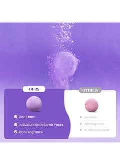 BODY & EARTH Bath Bombs Gift Set for Women, BODY & EARTH 10 X 3.5 oz Essential Oils Lavender Handmade Birthday Gift Idea for Family, Women, Men, Mothers Day Gifts for Mom  - Image 3