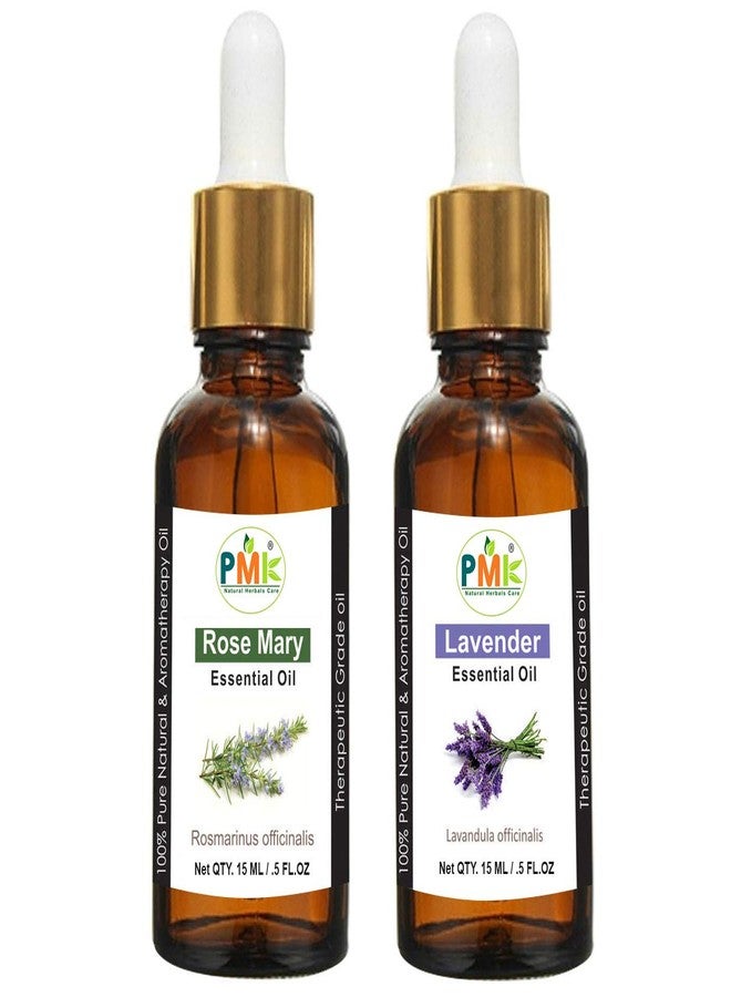 PMK Pure Natural Rosemary Oil and lavender Essential Oil (Each 15ML) - Image 1