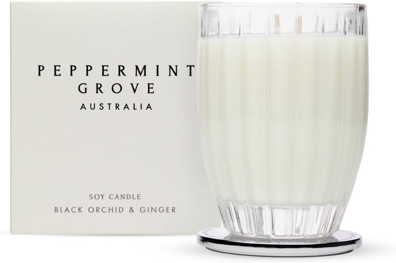 Peppermint Grove شمعة بيبرمنت غروف الكبيرة 350 جرام زنجبيل الأوركيد الأسود