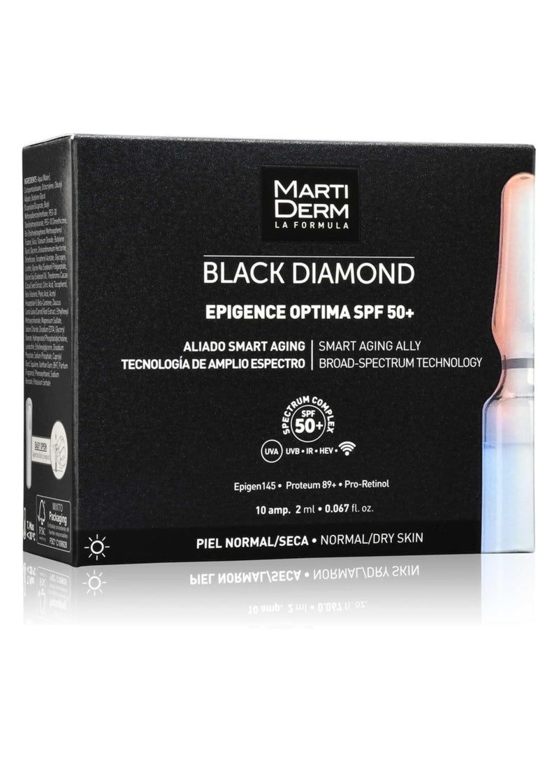 Martiderm Black Diamond Epigence Optima SPF50+ Anti-Aging Ampoules 10 Ampoules - Image 1