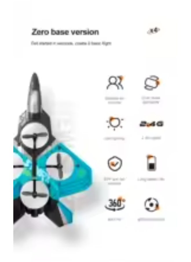 null - V17 RC Airplane 2.4GHz 6CH – Foam EPP Remote Control Glider Plane for Kids – Lightweight, Crash-Resistant Fighter Jet Toy - Image 1
