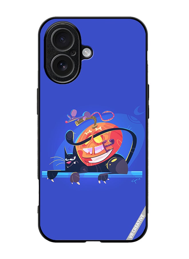 Protective Case Cover For Apple iPhone 17 Halloween Cat Design Multicolour