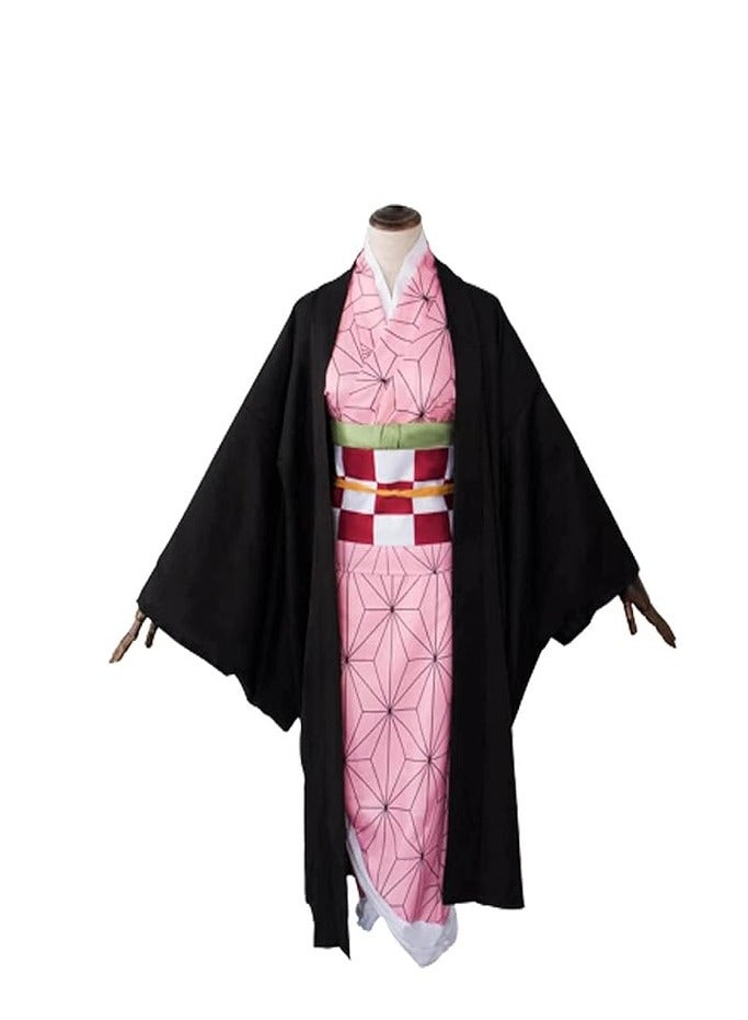 Cosplay Demon Slayer: Kimetsu no Yaiba Kobe Uchisako Costume Wearing Kimono Full Cosplay Costume (Size XL) - Image 4