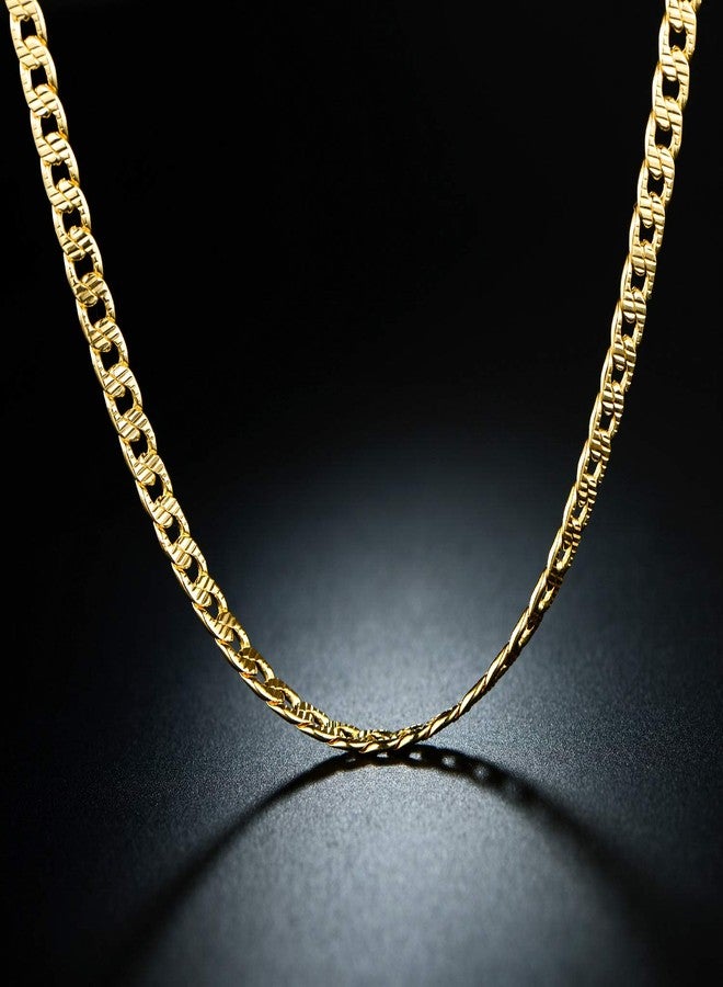 Barzel 18k Gold Plated Diamond Cut Cuban Link Chain Necklace 5MM (22, Diamond Cut CU100) - Image 2