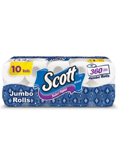 Scott Bathroom Tissue Rolls 360 Sheets 2 Ply Pack of 10 