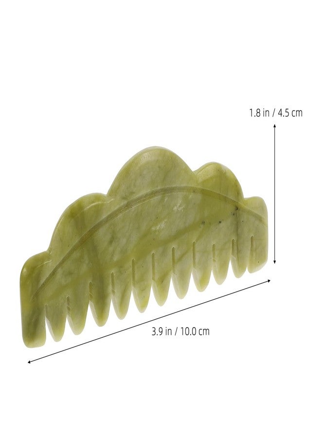 كالوري مشط تدليك الشعر من اليشم من كالوري للعناية بفروة الرأس، أداة لتصفيف الشعر بسطح أملس مضاد للكهرباء الساكنة، مصنوع من اليشم الطبيعي للعناية بالشعر في المنزل وتدليك مريح لفروة الرأس - Image 3