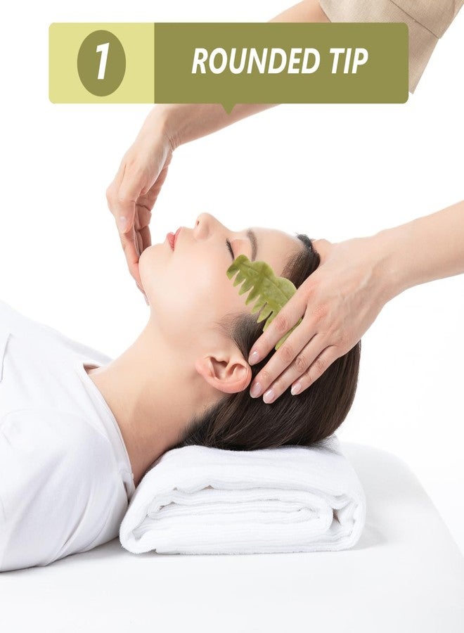 كالوري مشط تدليك الشعر من اليشم من كالوري للعناية بفروة الرأس، أداة لتصفيف الشعر بسطح أملس مضاد للكهرباء الساكنة، مصنوع من اليشم الطبيعي للعناية بالشعر في المنزل وتدليك مريح لفروة الرأس - Image 4