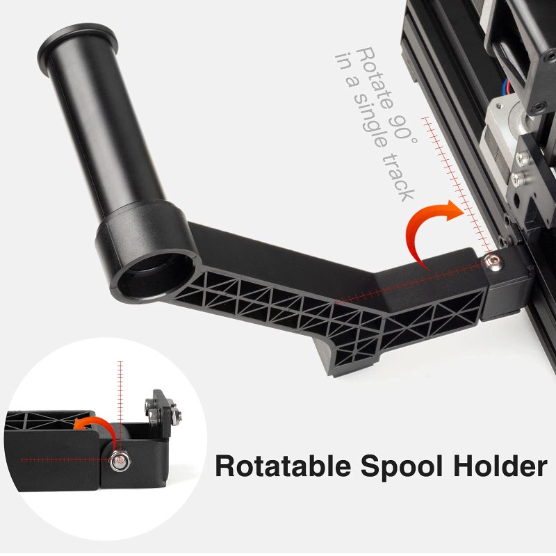 RED REX CREALITY Ender 3 Rotatable Filament Spool Holder Upgrade Built-in Bearing 3D Printer Bracket for Ender 3,Ender 3 V2,Ender 3 Pro,CR10,Ender 5,Ender 5 Pro,Ender 3 Neo,Ender 3 V2 Neo 3D Printers - Image 2