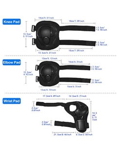 Captaintech Kids Helmet And Pads Set - 7 In 1 - Adjustable Kids Knee Pads Elbow Pads Wrist Guards For Scooter Skateboard Roller Skating Cycling-Red  - Image 3
