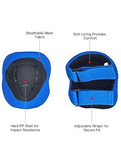 Captaintech Kids Helmet And Pads Set - 7 In 1 - Adjustable Kids Knee Pads Elbow Pads Wrist Guards For Scooter Skateboard Roller Skating Cycling-Red  - Image 2