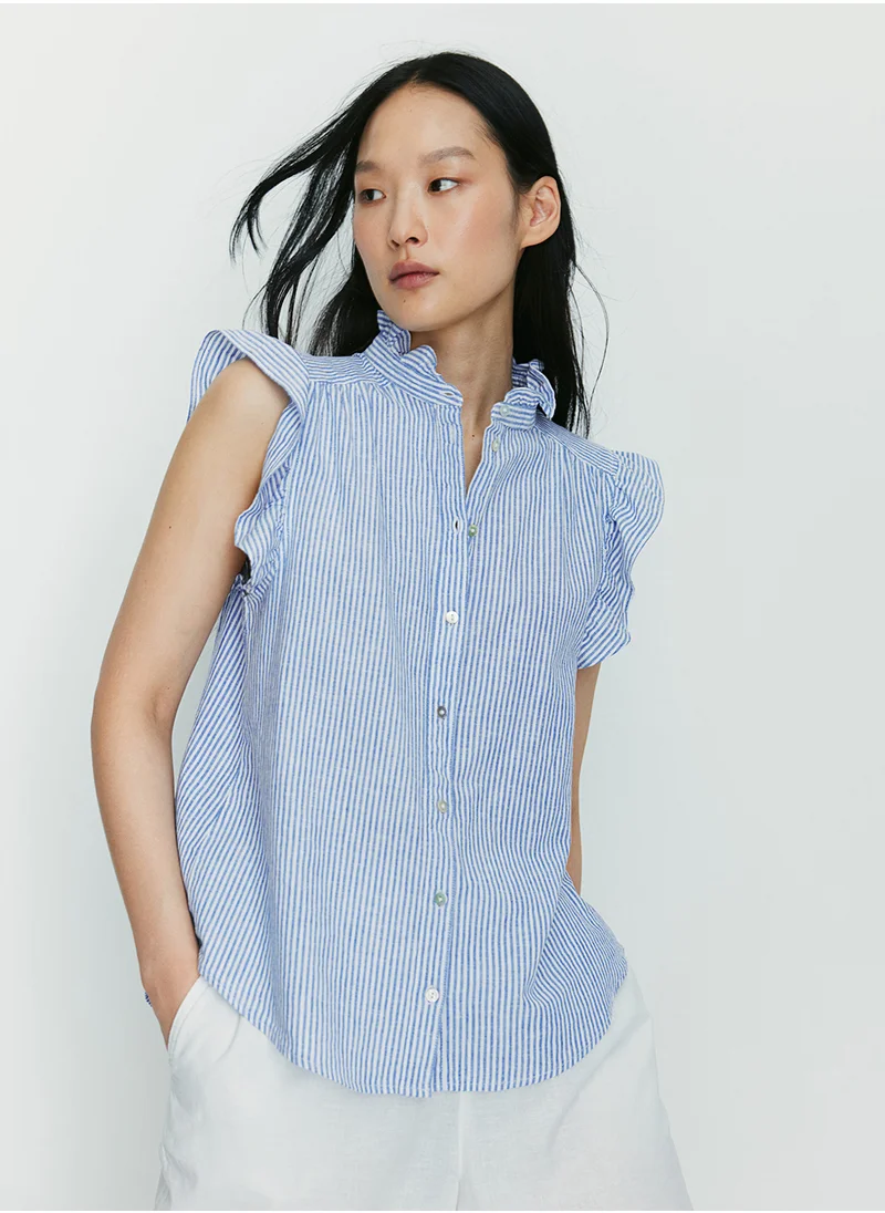 H&M Linen-Blend Blouse