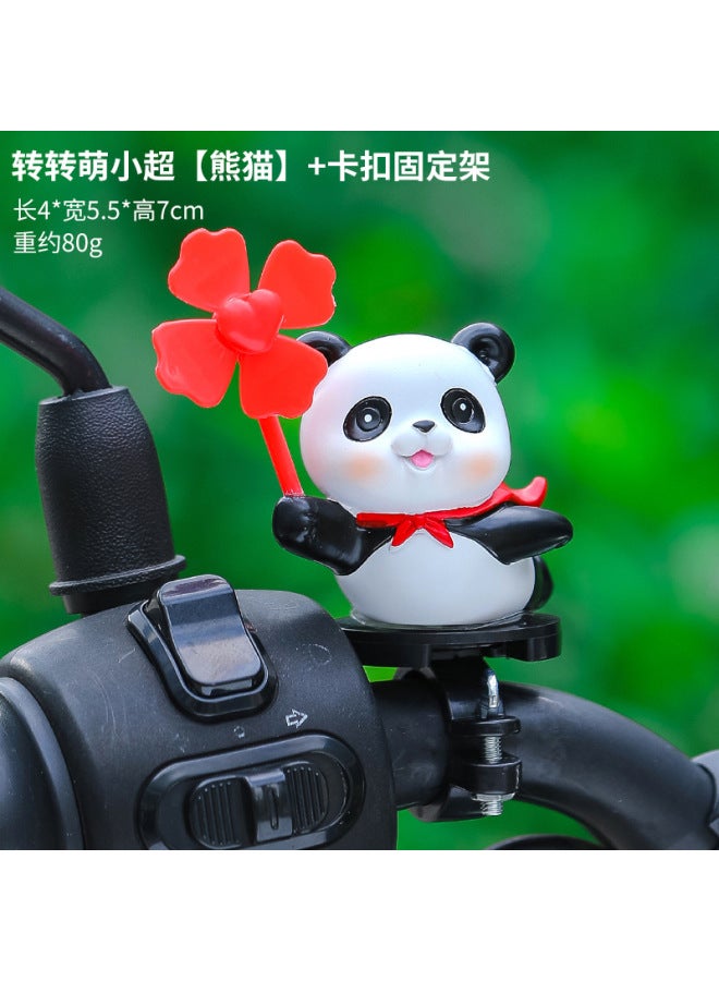 Genuine Windmill Piggy Electric Car Ornaments Internet Celebrant Motorcycle Cartoon Doll Bicycle Decoration Accessories Small Ornaments