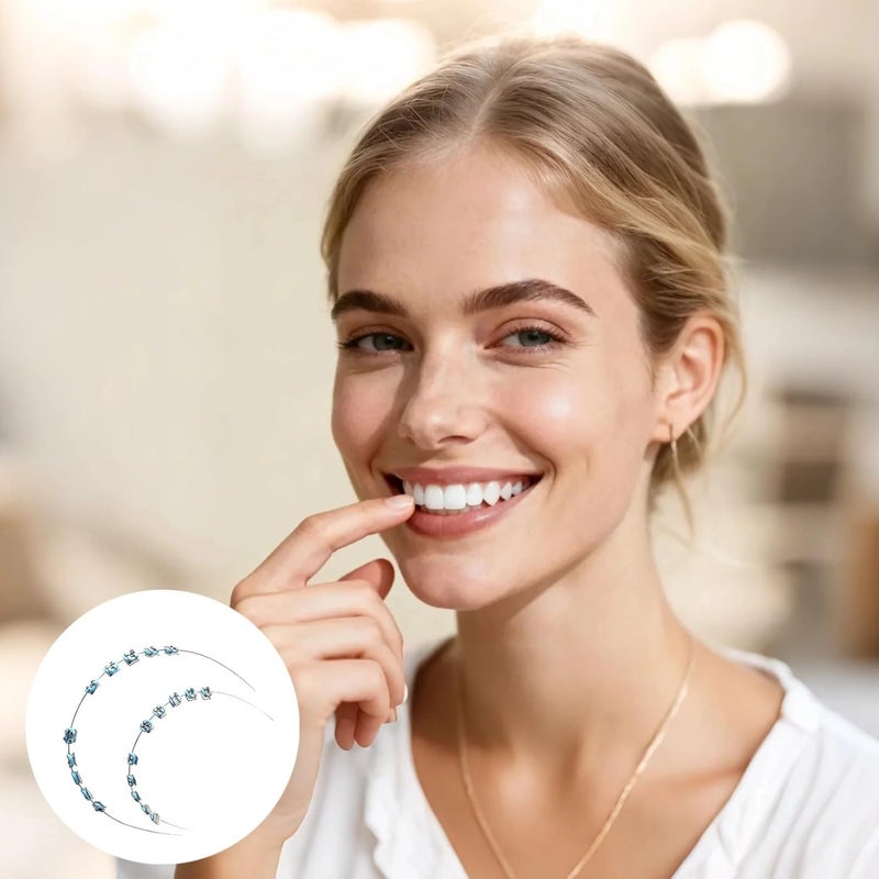 Decorative Braces: Blue Temporary Tooth Decoration - Image 4