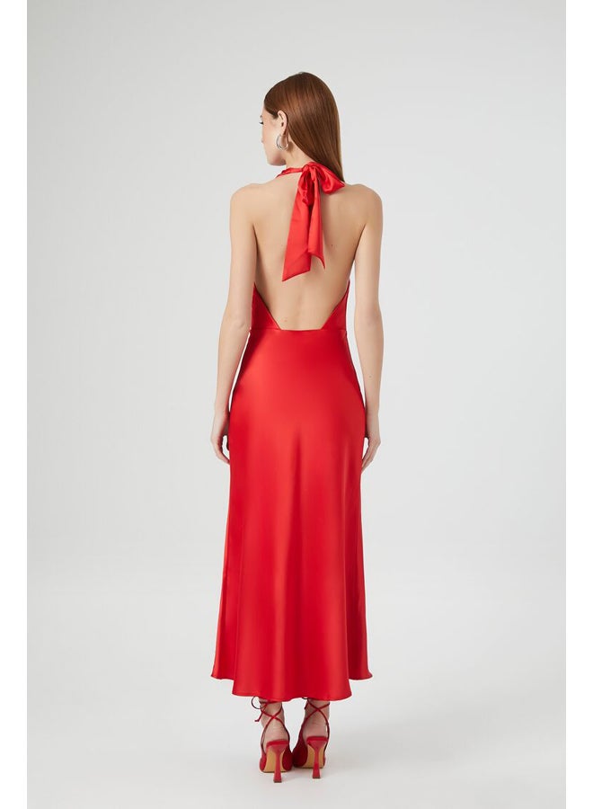 FOREVER 21 فستان من الساتان بفتحة رقبة على شكل V - Image 2