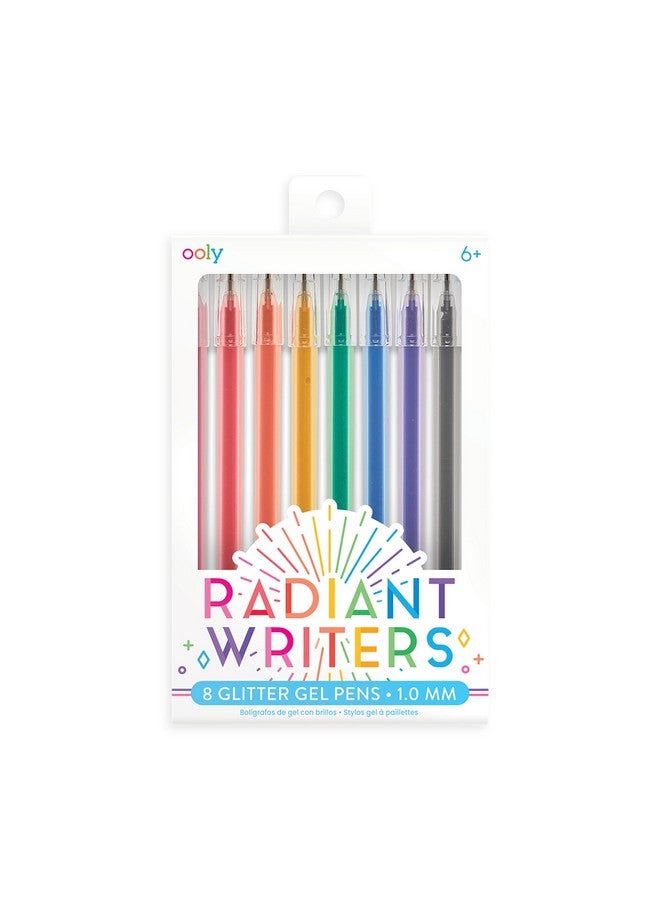 أولي مجموعة أقلام جل لامعة من Radiant Writer'S مكونة من 8 أقلام - أقلام لامعة للأطفال والكبار ولوازم فنية ولوازم مكتبية [8 أقلام جل لامعة] - Image 1