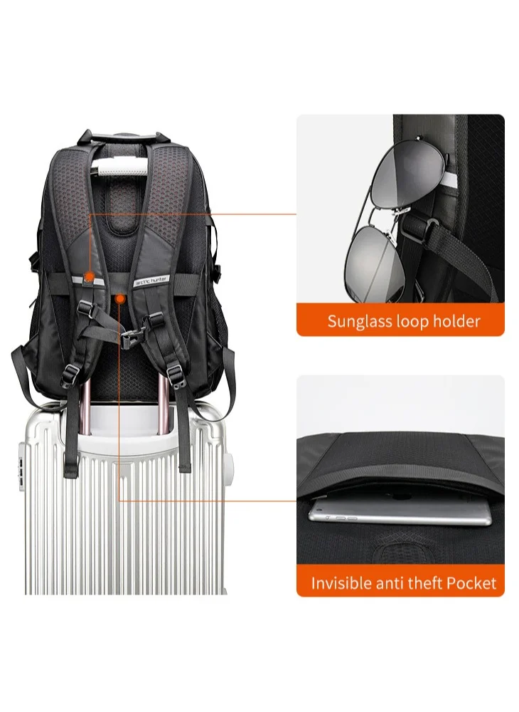 أركتيك هانتر Travel Daypack Water Repellant Scratch Resistant 30L Backpack with Built In USB/Headphone Port for Men and Women B00388 Blue