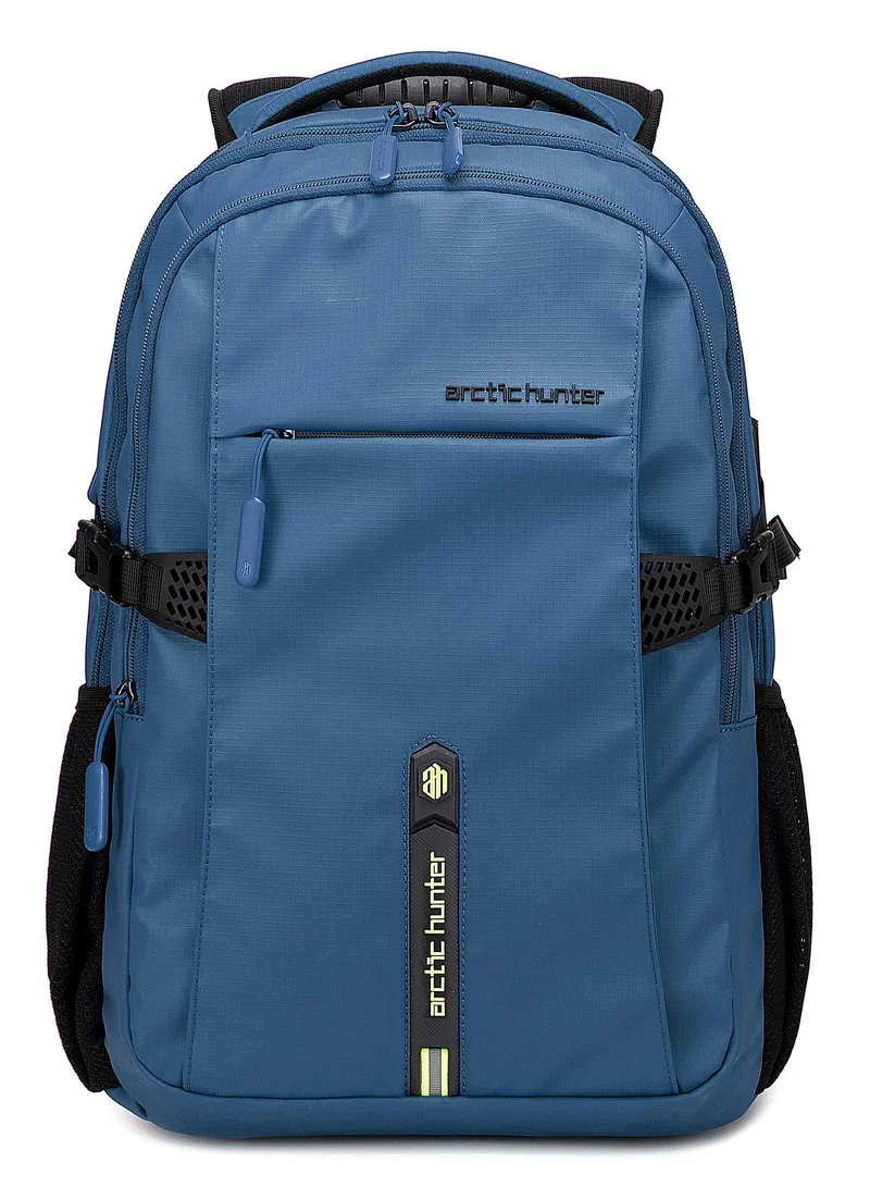 Arctic Hunter Blue Travel Daypack Water Repellant Scratch Resistant 30L Backpack with Built In USB/Headphone Port for Men and Women, B00388, Blue  | Best Price UAE