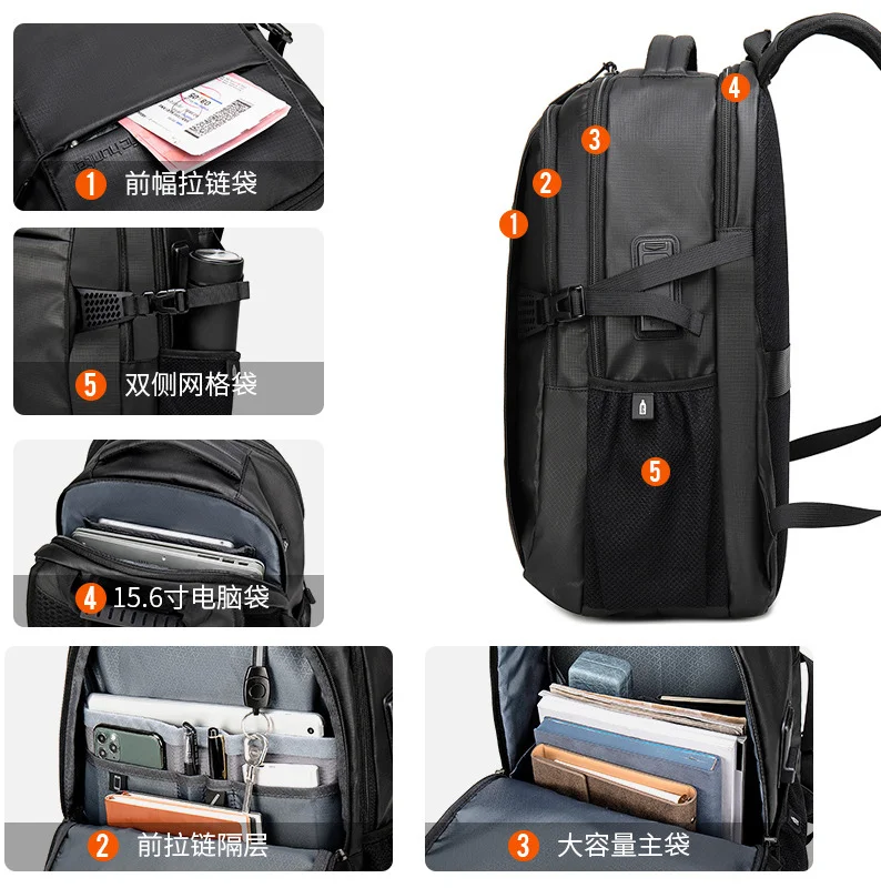 Arctic Hunter Blue Travel Daypack Water Repellant Scratch Resistant 30L Backpack with Built In USB/Headphone Port for Men and Women, B00388, Blue  | Best Price UAE