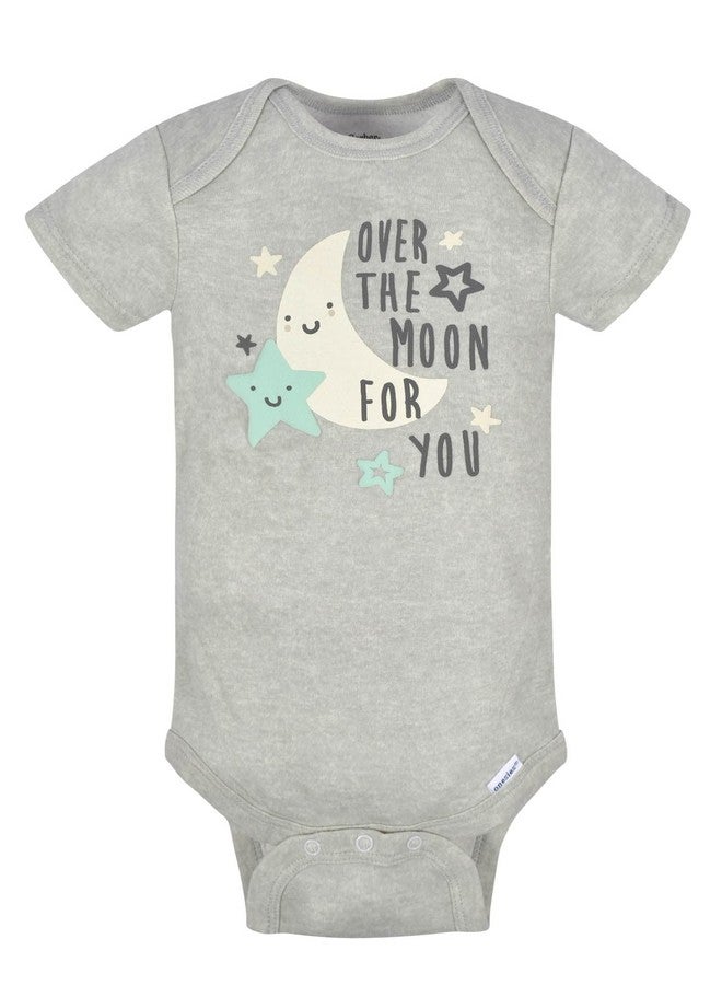 Gerber Gerber Baby 8-Pack Short Sleeve Onesies Bodysuits, Elephants, 0-3 Months  - Image 1