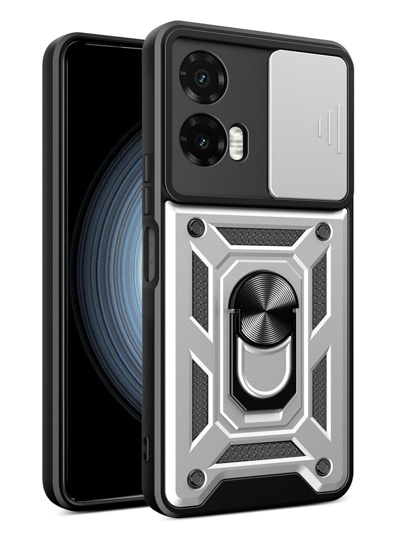 motorola moto g35 cover Generic Shield Full Protection Case With Metal Ring &Slide Camera Cover For moto g35 case