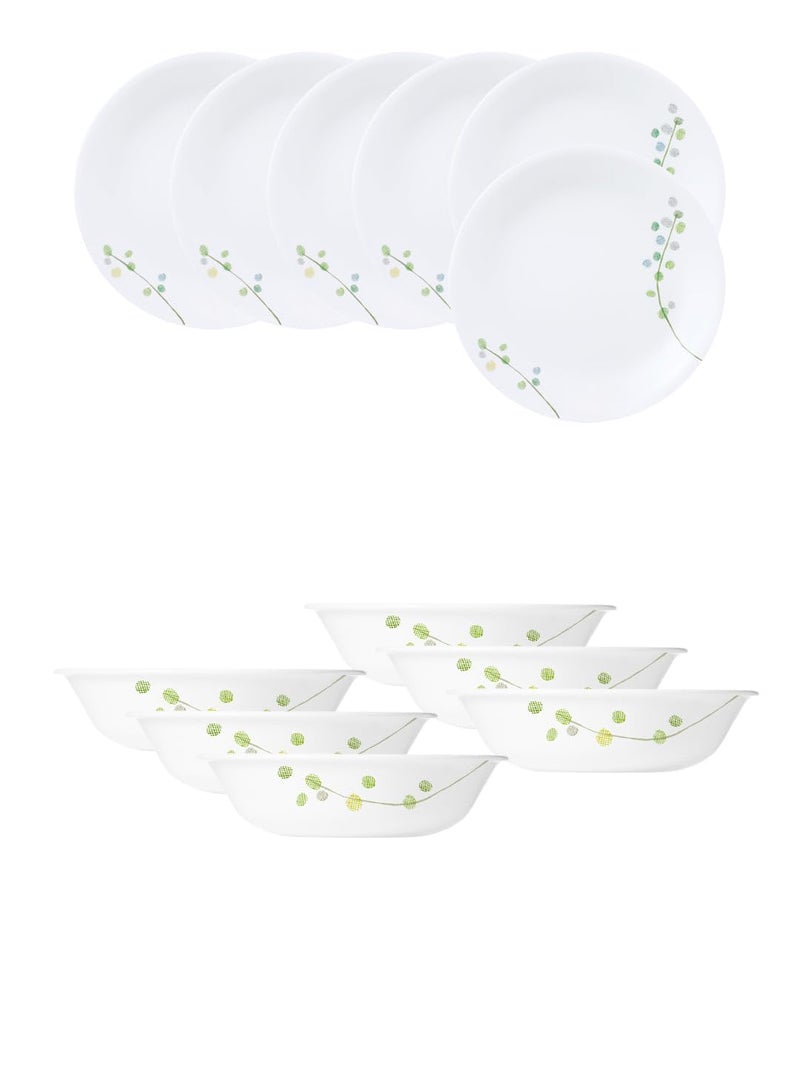 Corelle Livingware Plus 12 Pc Basic/Mini/Starter Breakfast Set Versa Bowl - Green Delight - Image 5