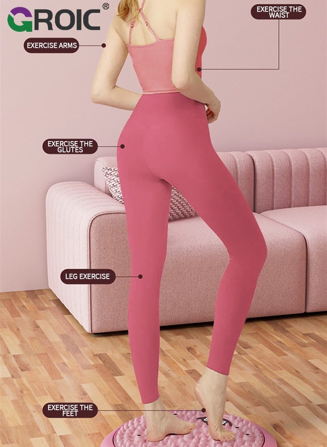 GROIC Waist Twister Disc, Waist Twist Board for Exercise Twisting with Digital Counter & with Massage Foot Sole for Women Belly Fat Body Shaping Fitness - Blue - Image 5