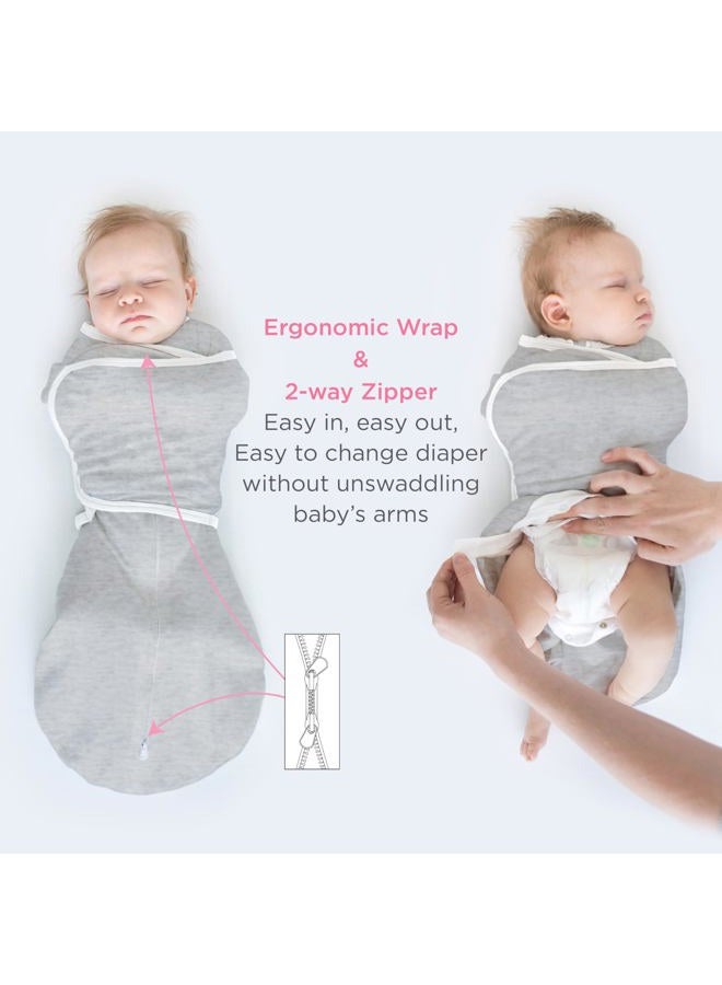 SwaddleDesigns Organic Omni Swaddle Sack, Arms Up Swaddle with Half-Length Sleeves & Mitten Cuffs, Easy Swaddle Transition, Soft Blue, 0-3 Month - Image 4