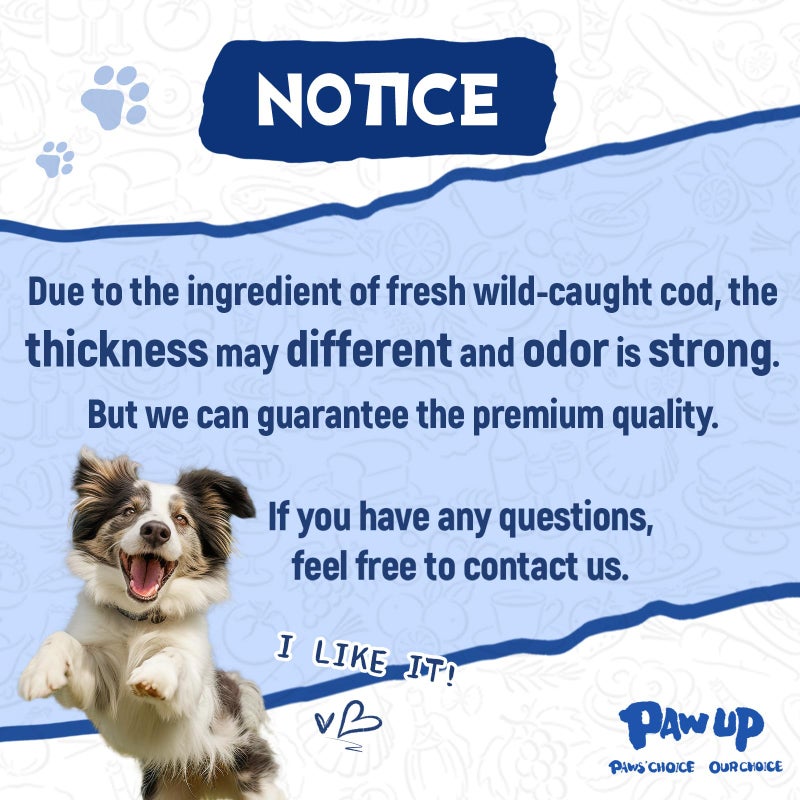 PAWUP Dog Treats, Cod Skins Dog Treat with Taurine, One-Ingredient Grain-Free Chew Fish Skin Rolls Rich in Omega3, 8 oz (4-6 Count) - Image 3