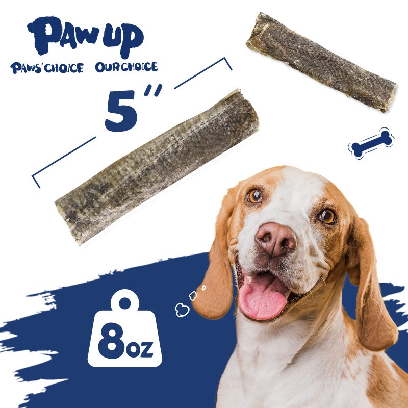 PAWUP Dog Treats, Cod Skins Dog Treat with Taurine, One-Ingredient Grain-Free Chew Fish Skin Rolls Rich in Omega3, 8 oz (4-6 Count) - Image 2
